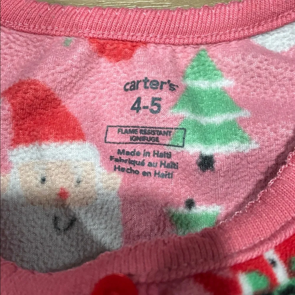 $1 - Carter's Pink Santa Nightgown